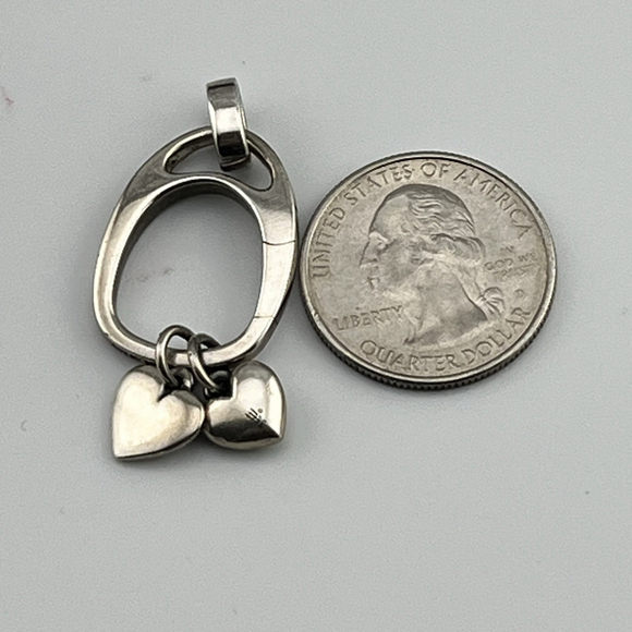 Retired James Avery Mauritius Pendent Charm Holder Necklace Silver Amethyst - Picture 4 of 6